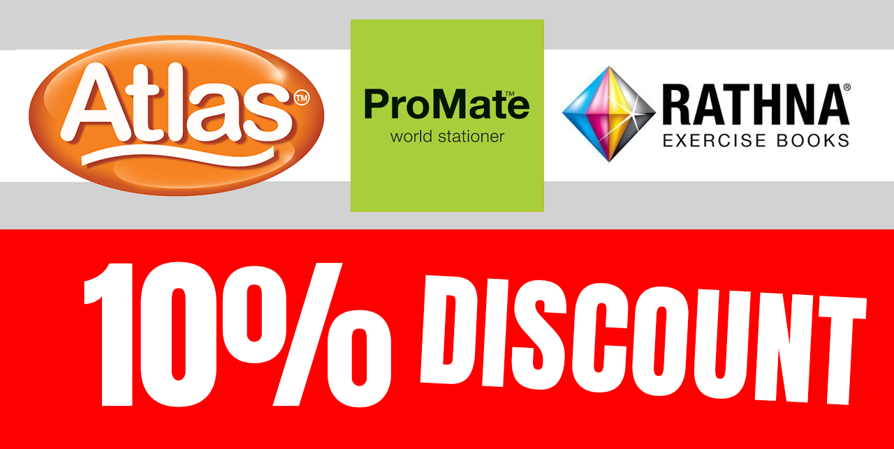 Special 10% Discount on Atlas, Rathna, and Pro-Mate Books!